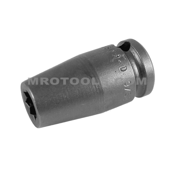 3607 Apex Single Square Nut Standard Socket, 3/8'' Square Drive