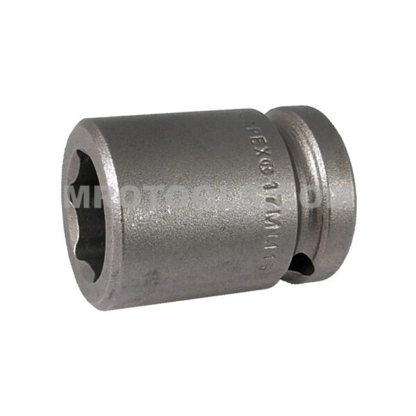 17MM15 Apex 17mm Metric Standard Socket, 1/2'' Square Drive