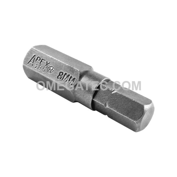 185-8MM Apex Socket Head (Hex-Allen) Bit, 1/4'' Hex Insert, Metric