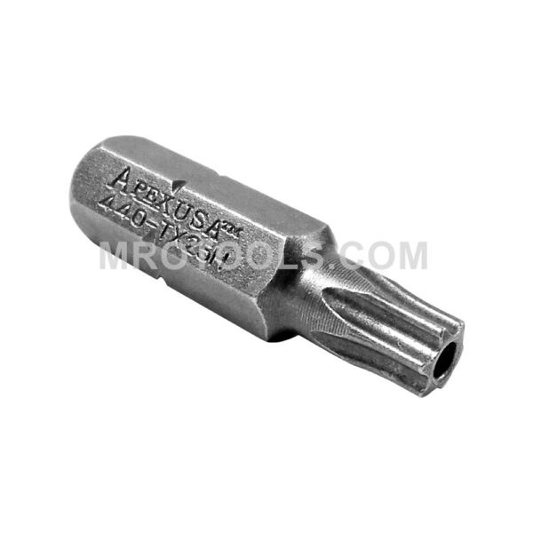 440-TX-25-H Apex Torx Bit, 1/4'' Hex Insert, Tamper Resistant