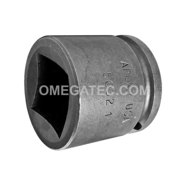 5632 Apex 1'' Standard Socket, For Single Square Nuts, 1/2'' Square Drive