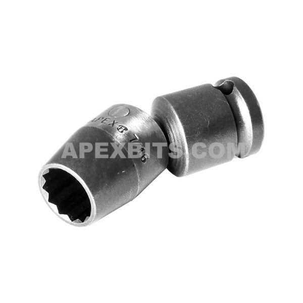 SA-123-D Apex 7/16'' 12-Point 3/8'' Square Drive Universal Wrench
