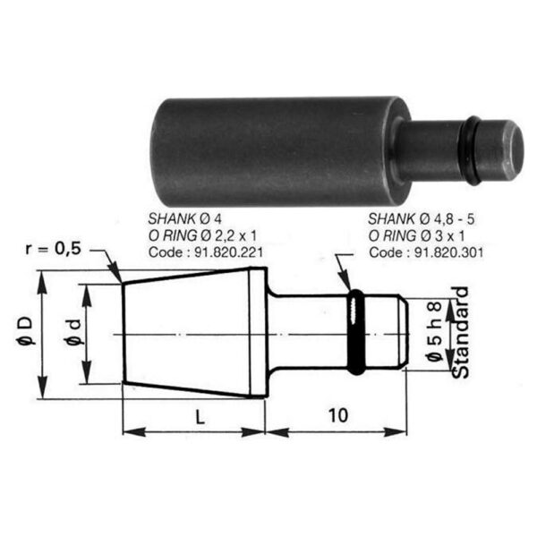 Cleco 60703605 RB400 Countersunk Rivet Set